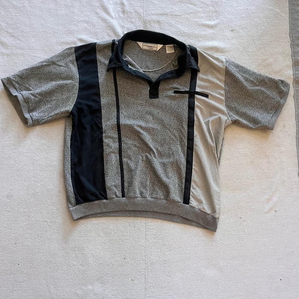 Polo Shirt in Gray and Black